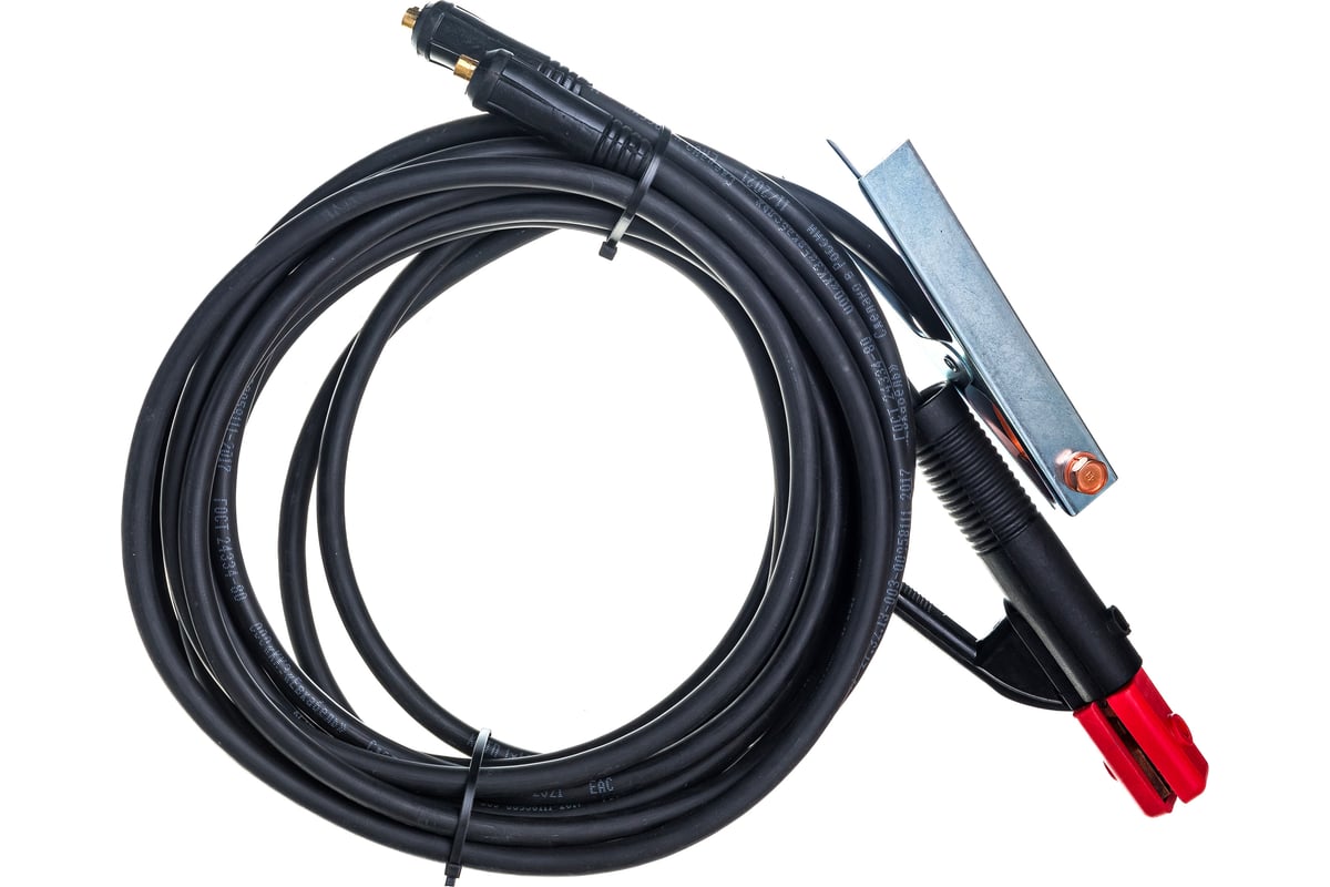 Комплект сварочных кабелей 5 м КГ 16 мм медь Профессионал 016 .