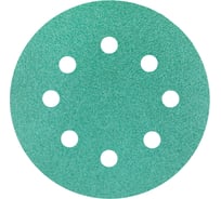 Круг шлифовальный SA350 GREEN 125 мм, 8 отверстий, Р180 Deerfos 4673742956865