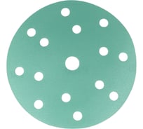 Круг шлифовальный GREEN 150 мм, 14+1 отверстий, Р400 Deerfos 4673742956124
