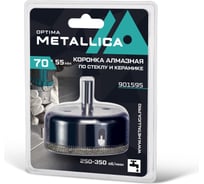 Коронка алмазная 70x55 мм, #80, по стеклу и плитке METALLICA Optima 901595