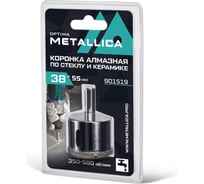 Коронка алмазная 38x55 мм, #80, по стеклу и плитке METALLICA Optima 901519