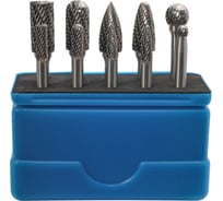 Набор бор-фрез твердосплавных 6/12 мм, HM, S=6 мм, 10 шт, Mini-Box H-Tools 116002HT