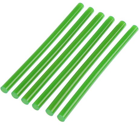Стержни клеевые зеленые (6 шт; 11х200 мм) ТУНДРА 4967889