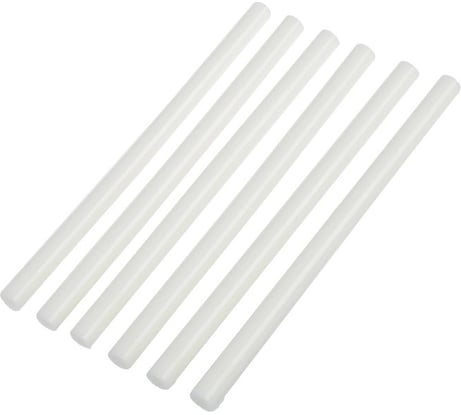 Стержни клеевые белые по керамике и пластику (6 шт; 11х200 мм) ТУНДРА 1290482
