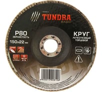 Круг лепестковый торцевой (150х22 мм; Р80) TUNDRA 1300810