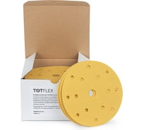 Шлифовальный круг на липучке 150 мм, Р150, 100 шт TOTFLEX 4631174654001