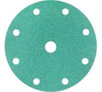 Круг шлифовальный SA350 GREEN 225 мм, 8+1 отверстий Р80 Deerfos 4673742957220