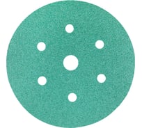 Круг шлифовальный SA350 GREEN 150 мм, 6+1 отверстий, Р150 Deerfos 4673742956452