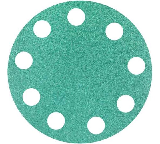 Круг шлифовальный SA350 GREEN 150 мм, 9 отверстий Р320 Deerfos 4673742956308 1