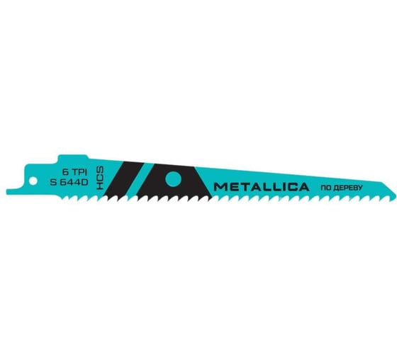 Пилки сабельные S644D 150/125 мм, шаг 4.3 мм, HCS узкие, по дереву 2 шт METALLICA Optima 908280 1