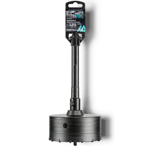 Коронка твердосплавная SDS-max 125x250х110 мм, h=50 мм, М22.0x2.0 мм, с адаптером METALLICA Optima 907269