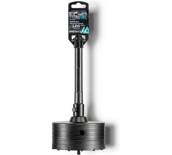 Коронка твердосплавная SDS-max 120x250х110 мм, h=50 мм, М22.0x2.0 мм, с адаптером METALLICA Optima 907252