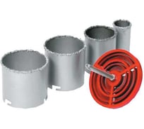 Набор коронок по плитке с твердосплавным зерном 33/53/67/73 мм, с держателем, 6 предметов METALLICA Optima 907290