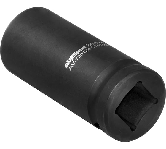 Головка ударная шестигранная удлиненная 24 мм, 3/4"DR AV Steel AV-730124