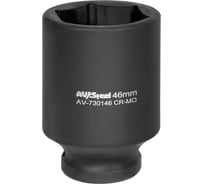 Головка ударная шестигранная удлиненная 46 мм, 3/4"DR AV Steel AV-730146