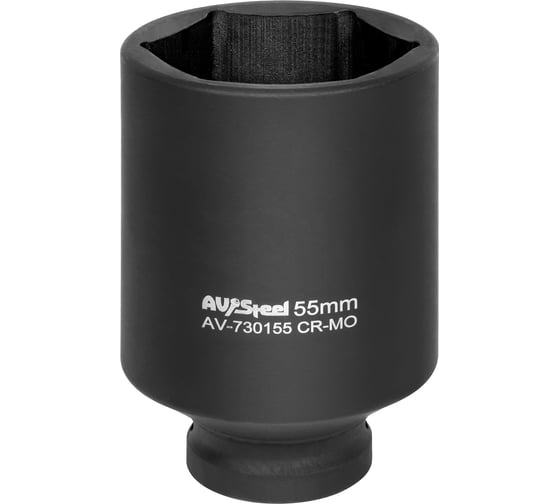 Головка ударная шестигранная удлиненная 55 мм, 3/4"DR AV Steel AV-730155 1