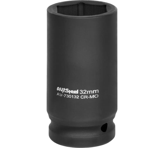 Головка ударная шестигранная удлиненная 32 мм, 3/4"DR AV Steel AV-730132