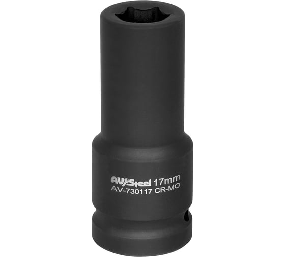Головка ударная шестигранная удлиненная 17 мм, 3/4"DR AV Steel AV-730117 1
