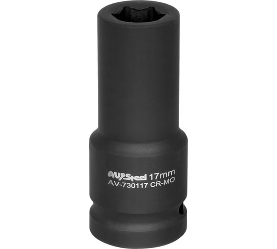 Головка ударная шестигранная удлиненная 17 мм, 3/4"DR AV Steel AV-730117