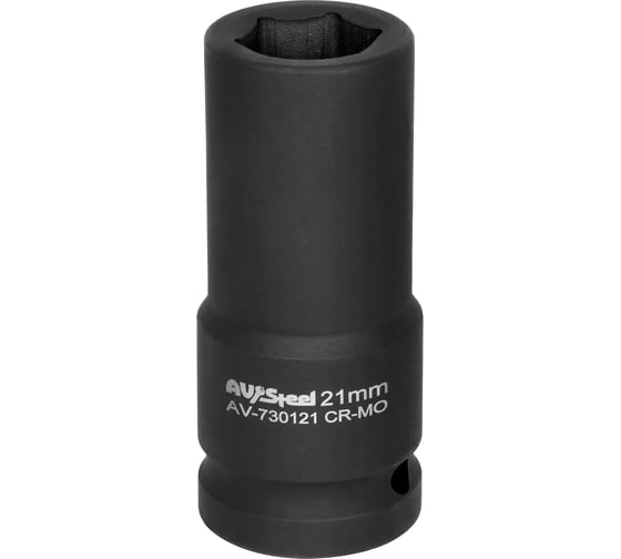 Головка ударная шестигранная удлиненная 21 мм, 3/4"DR AV Steel AV-730121 1