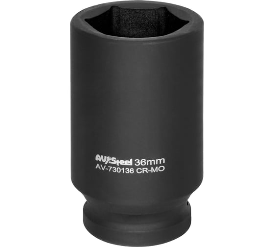 Головка ударная шестигранная удлиненная 36 мм, 3/4"DR AV Steel AV-730136 1