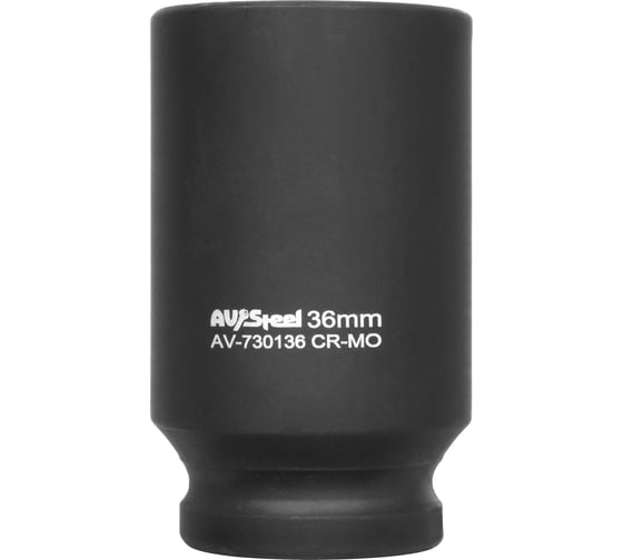 Головка ударная шестигранная удлиненная 36 мм, 3/4"DR AV Steel AV-730136
