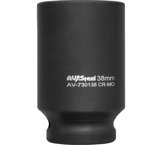 Головка ударная шестигранная удлиненная 38 мм, 3/4"DR AV Steel AV-730138