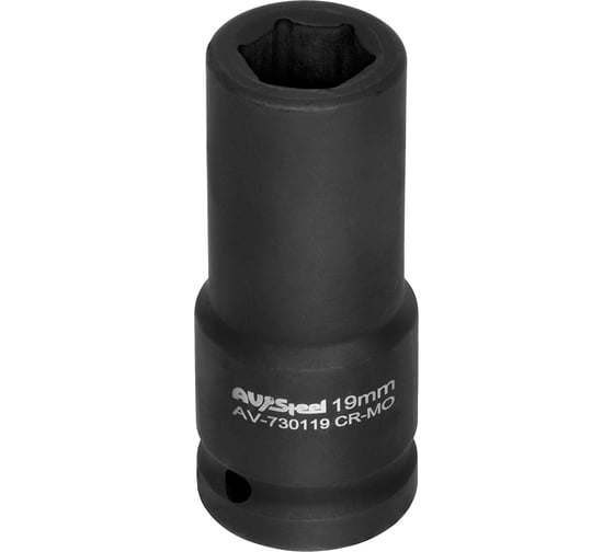 Головка ударная шестигранная удлиненная 19 мм, 3/4"DR AV Steel AV-730119 1