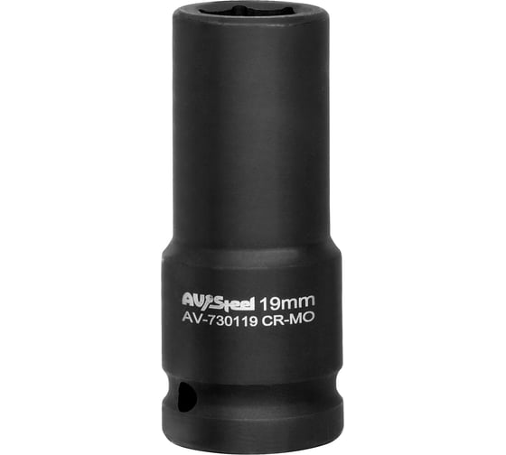 Головка ударная шестигранная удлиненная 19 мм, 3/4"DR AV Steel AV-730119