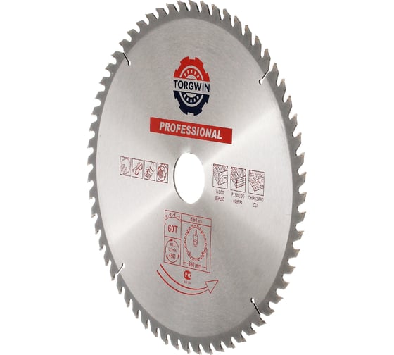 Пильный диск по дереву 350x50(30) мм, Z60 TORGWIN T1323479