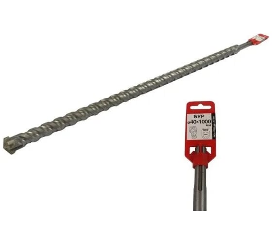 Бур с двойной спиралью SDS-max (40х940х1000 мм) СПЕЦ О-230134