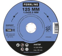 Круг отрезной по металлу Expert (125х1х22.2 мм; A46TBF) FerrLine 7268