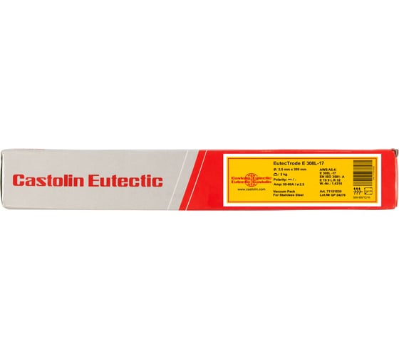 Электроды CASTOLIN EutecTrode Е308L-17 VP, д.2,5x350мм, упак.2,0кг, 71101030
