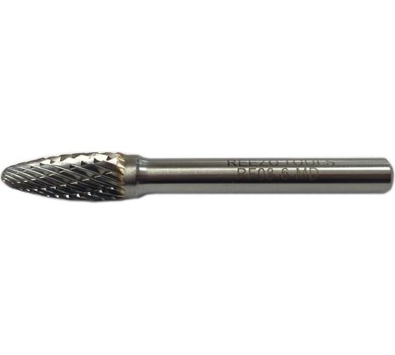 Борфреза твердосплавная форма F гиперболическая (8х19х6х63 мм) REEZO TOOLS RF08-6-MD 1