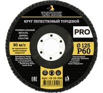 Круг лепестковый торцевой ПРО (125 мм; Р60) ЧЕГЛОК 16-10-206