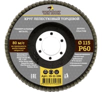 Круг лепестковый торцевой (115 мм; Р60) ЧЕГЛОК 16-11-106