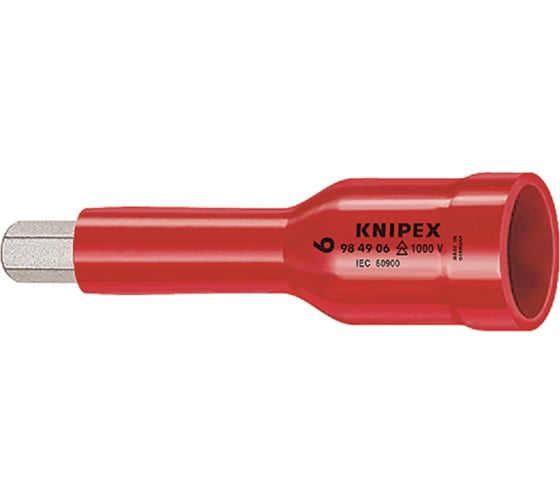 Головка торцевая VDE DR 1/2" с насадкой для винтов с внутренним шестигранником Knipex KN-984906 1