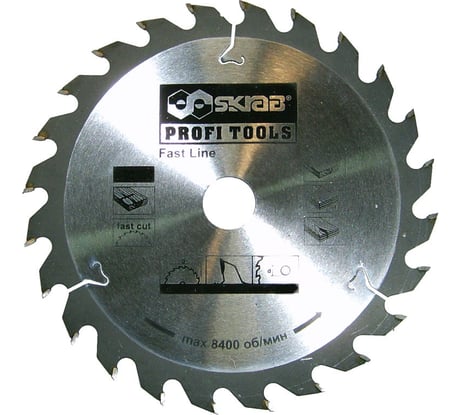 Диск пильный по дереву FAST LINE (190х30/20/16 мм; 24Т) SKRAB 34106