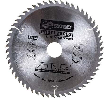 Диск пильный LAMINATED (190х30 мм; 54Т) SKRAB 34140