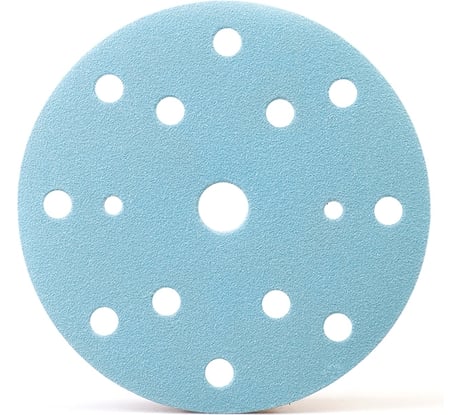 Круг шлифовальный синий на липучке ROXTOP FILM (100 шт; 150 мм; 15 отверстий; P500) RoxelPro 152217