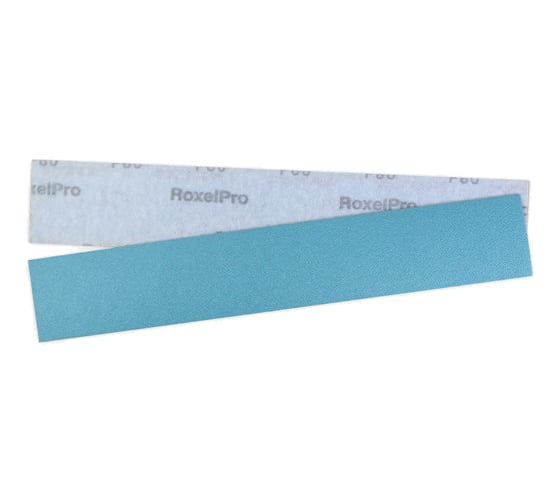 Полоска шлифовальная синяя на липучке ROXTOP FILM (100 шт; 70х400 мм; P180) RoxelPro 152510