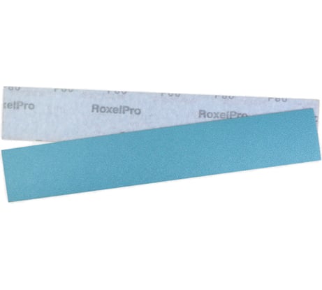 Полоска шлифовальная синяя на липучке ROXTOP FILM (100 шт; 70х400 мм; P80) RoxelPro 152506