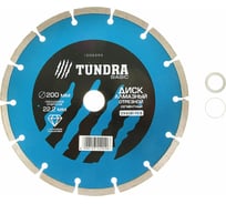 Диск алмазный отрезной (200х22 мм; сегментный; сухой рез) TUNDRA 1032292