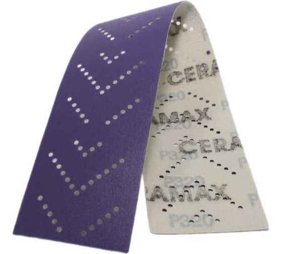 Абразивные полоски 70х420 мм PURPLE PAPER, multiholes, P120, 50 шт CERAMAX 1CRX0681 1