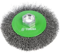 Щетка тарелка металлическая (100 мм; М14) для УШМ TUNDRA 1032358