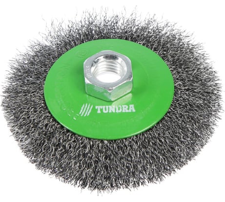 Щетка тарелка металлическая (100 мм; М14) для УШМ TUNDRA 1032358
