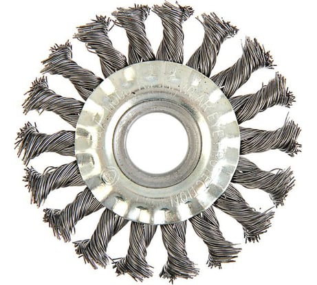 Щетка плоская металлическая (100х22 мм; крученая проволока) для УШМ ТУНДРА 1032369