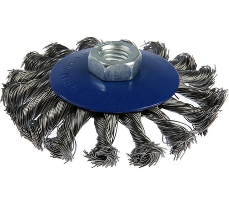 Щетка тарелка металлическая (100 мм; М14; крученая проволока) для УШМ TUNDRA 1032361