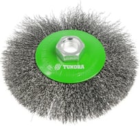 Щетка тарелка металлическая (125 мм; М14) для УШМ TUNDRA 1032360