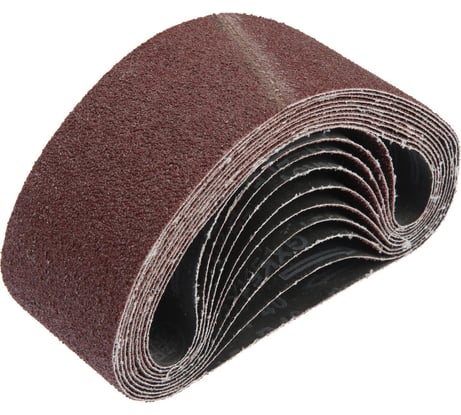 Лента абразивная бесконечная на тканевой основе (10 шт; 75х457 мм; Р40) ТУНДРА 1300818